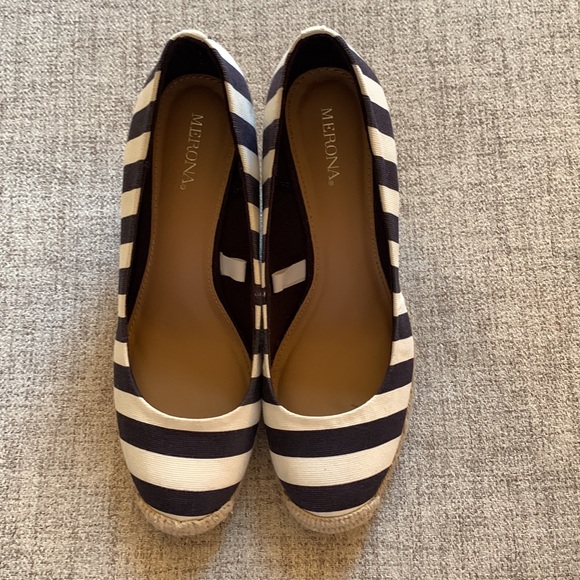 Merona summer wedges // W6 // blue and white - Picture 3 of 4